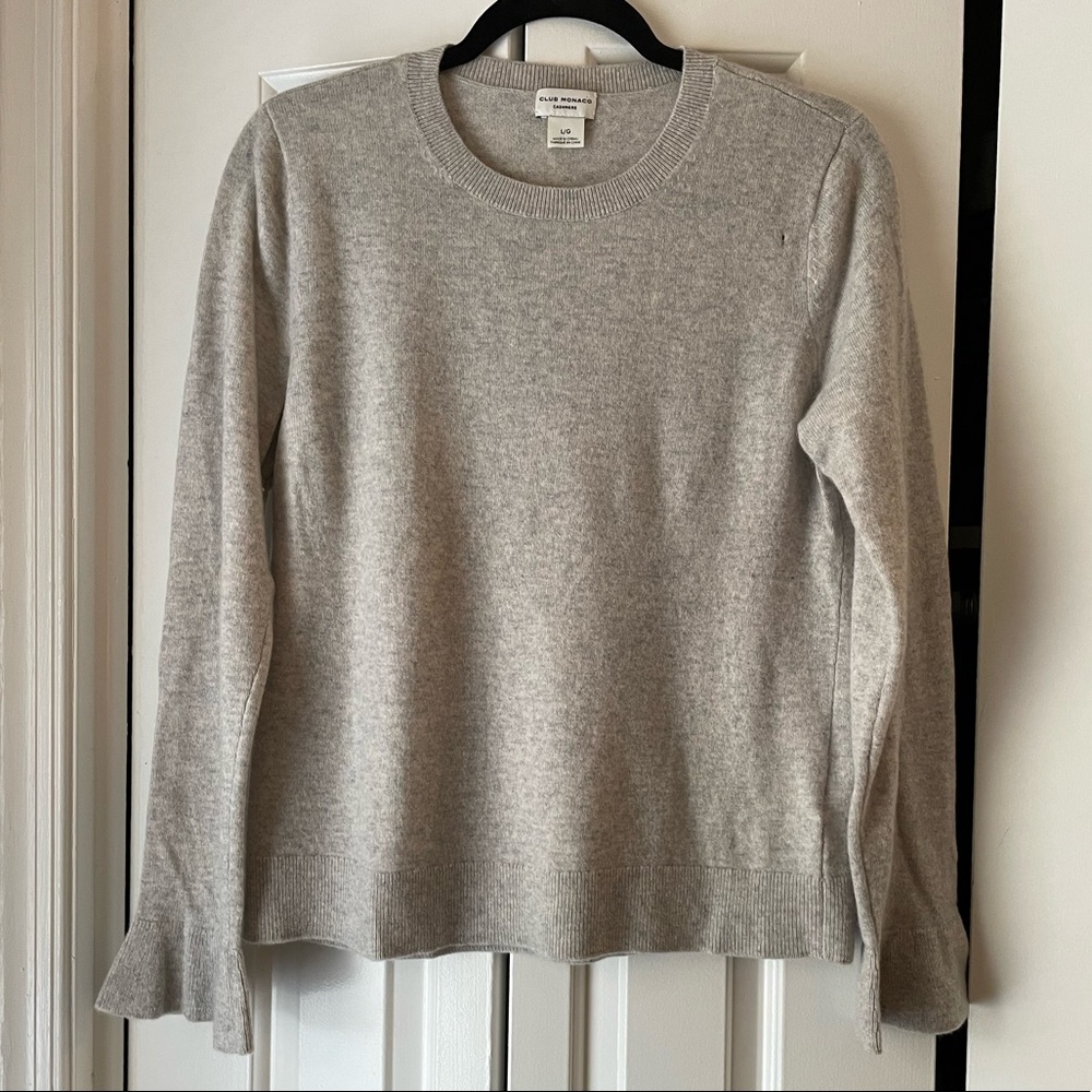 Club Monaco Gray Cashmere Sweater - Size L